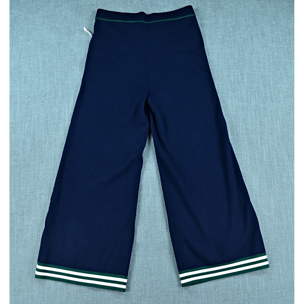 Caroline Constas Pant's Women L Navy Blue Wide-Leg Pull On NEW - Picture 8 of 10
